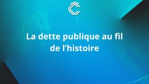 Titre blanc sûr font bleu ciel : La dette publique au fil de l'histoire