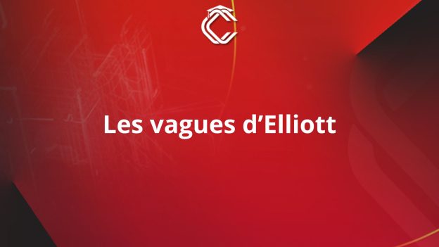 Écrit en blanc sur fond rouge : "Les vagues d'Elliott"